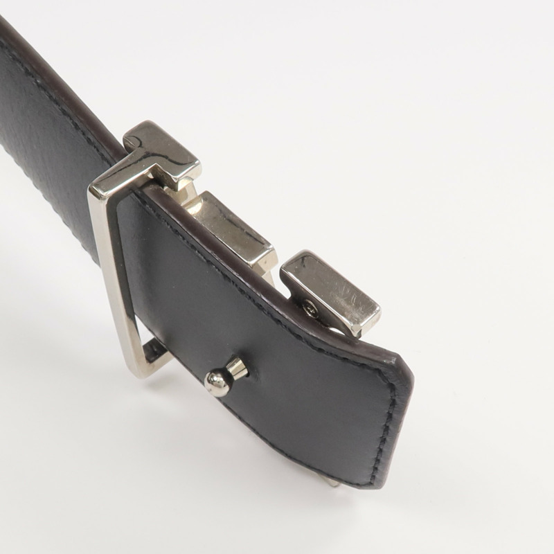 LOUIS VUITTON Monogram Belt銀扣皮帶-9