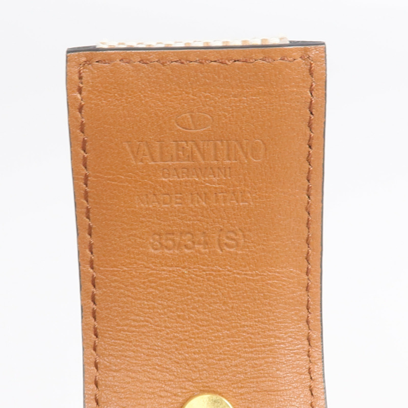 Valentino 帆布/皮革Belt金扣皮帶-5