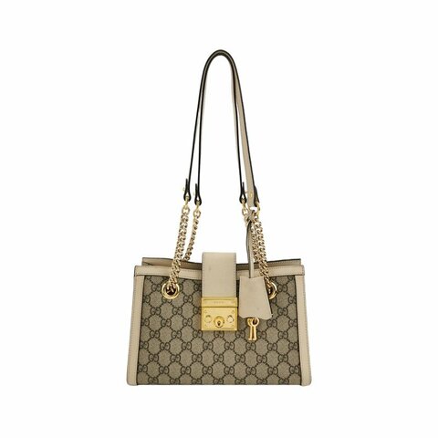 Gucci Padlock小號牛皮GG老花鎖扣單肩包