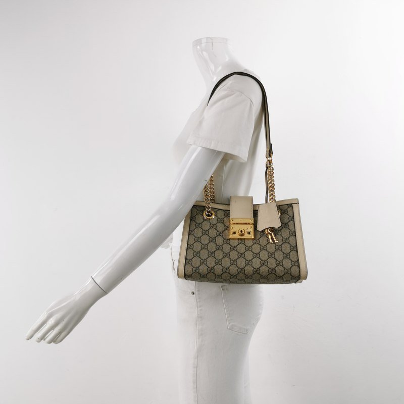 Gucci Padlock小號牛皮GG老花鎖扣單肩包-1