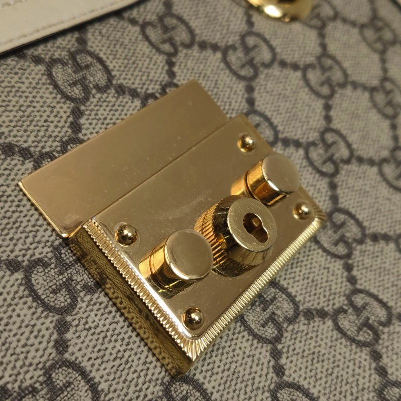 Gucci Padlock小號牛皮GG老花鎖扣單肩包-10