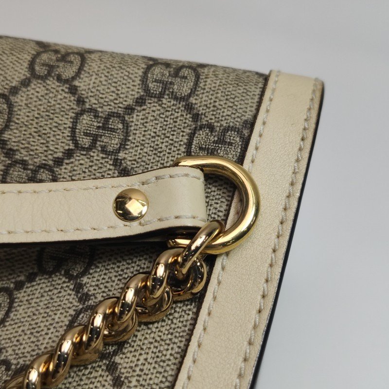 Gucci Padlock小號牛皮GG老花鎖扣單肩包-12