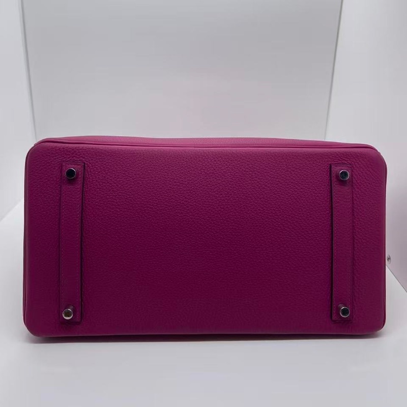 Hermes愛馬仕birkin 35海葵紫Togo皮銀扣，邊角輕微磨損，五金有划痕-12