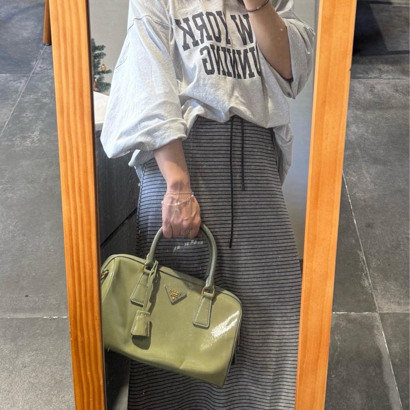 Prada 抹茶綠波士頓包-1