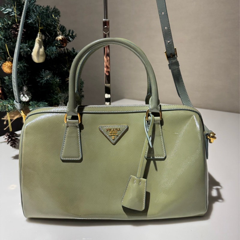 Prada 抹茶綠波士頓包-3