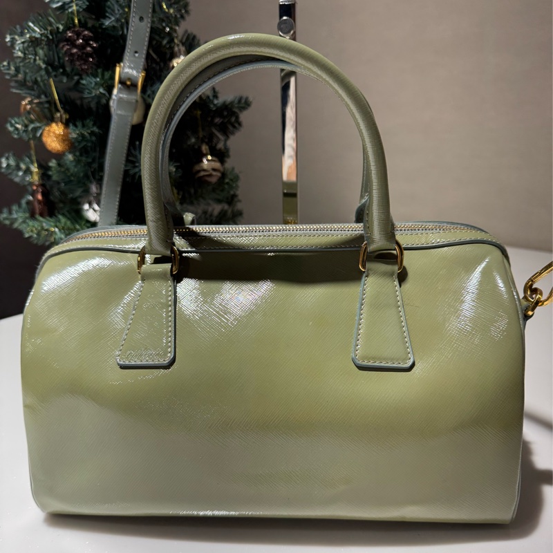 Prada 抹茶綠波士頓包-4