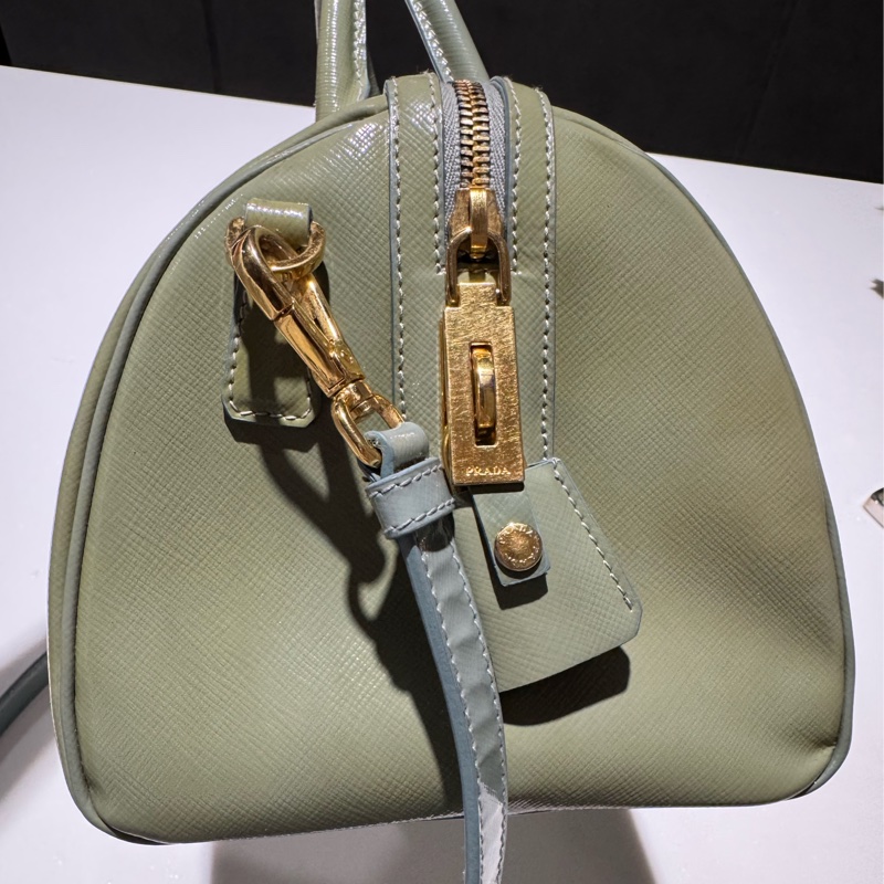 Prada 抹茶綠波士頓包-5