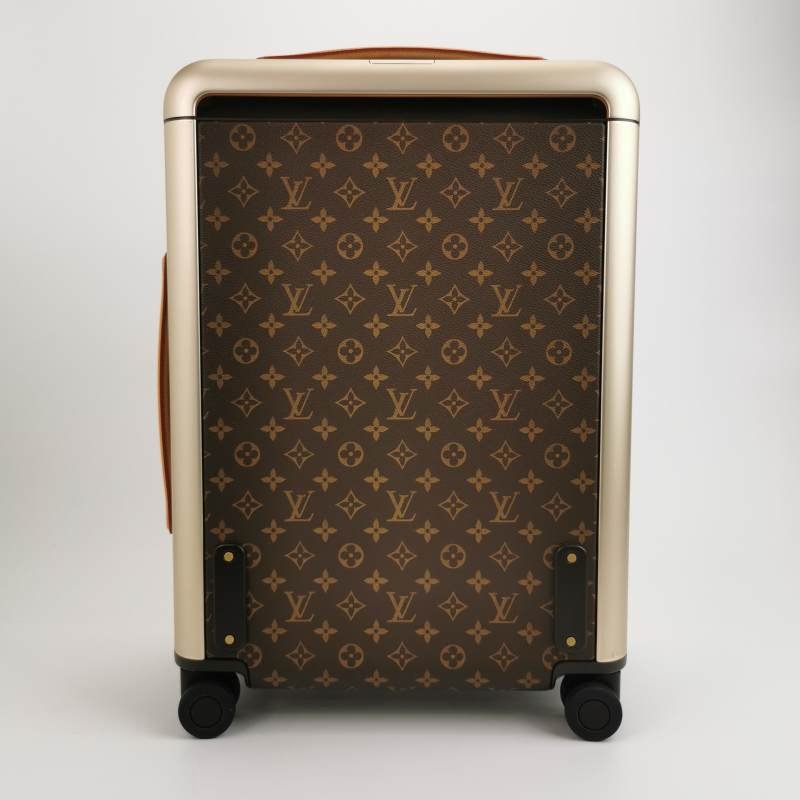 Louis Vuitton(LV)Horizo​​n55植鞣老花滿印行李箱包晶片款-3
