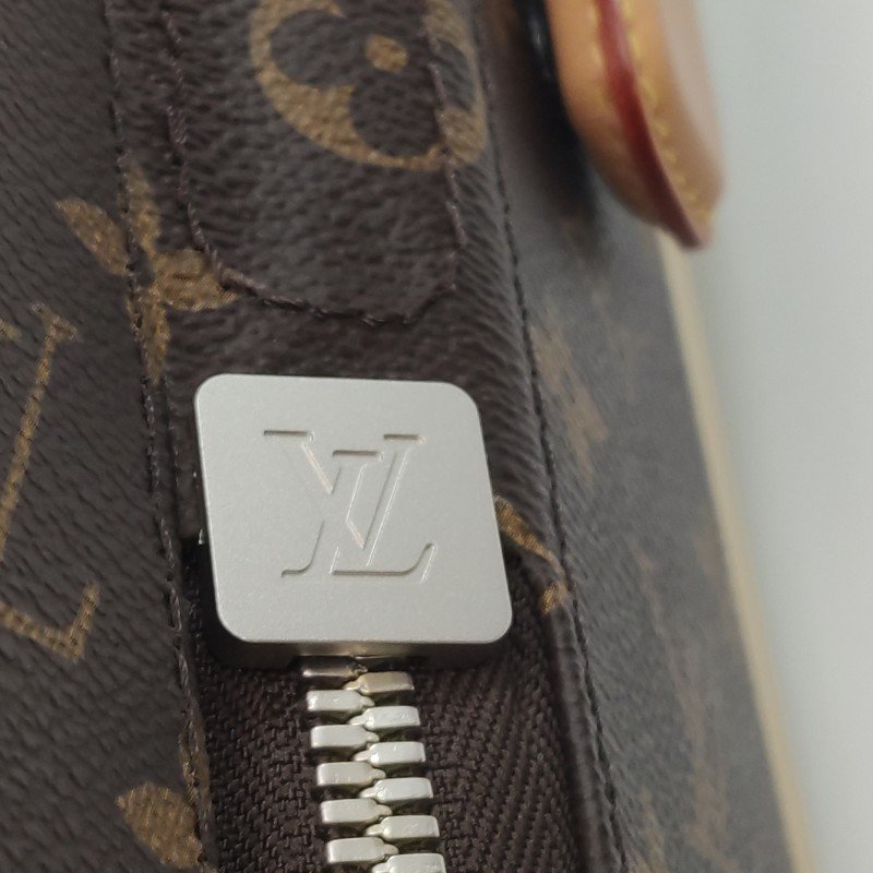 Louis Vuitton(LV)Horizo​​n55植鞣老花滿印行李箱包晶片款-10