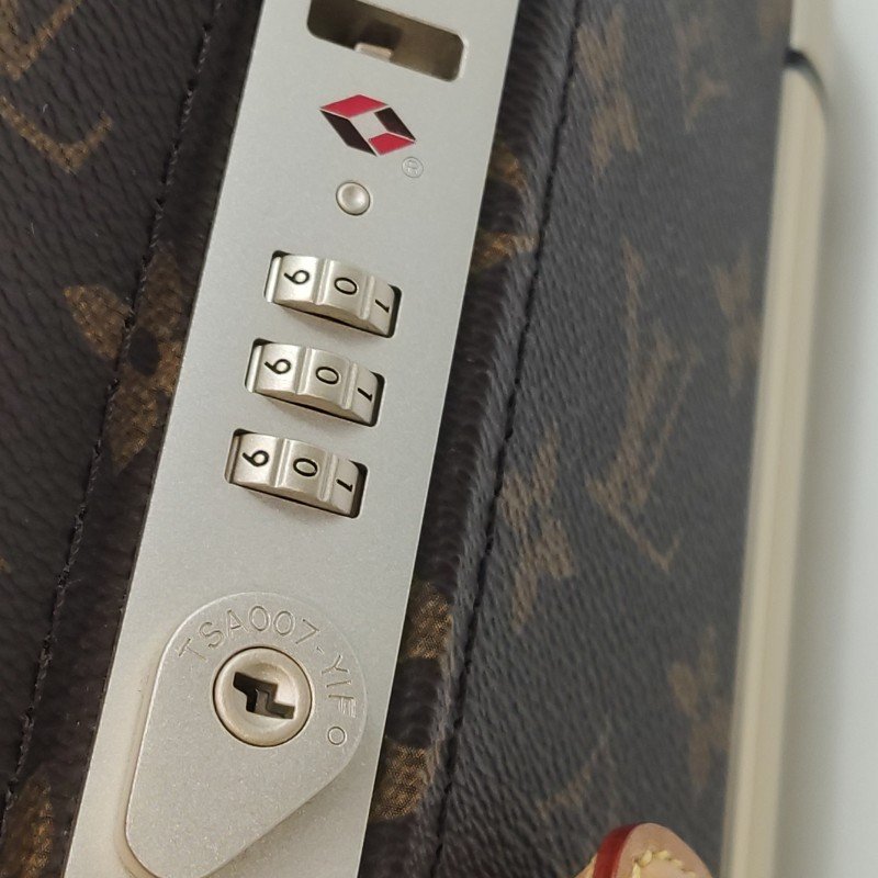 Louis Vuitton(LV)Horizo​​n55植鞣老花滿印行李箱包晶片款-11