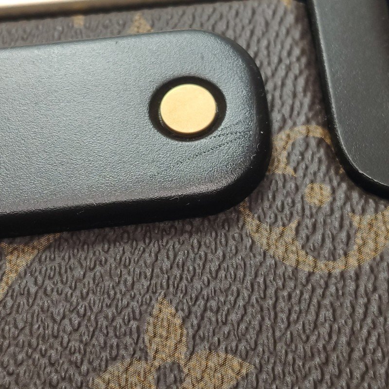 Louis Vuitton(LV)Horizo​​n55植鞣老花滿印行李箱包晶片款-15