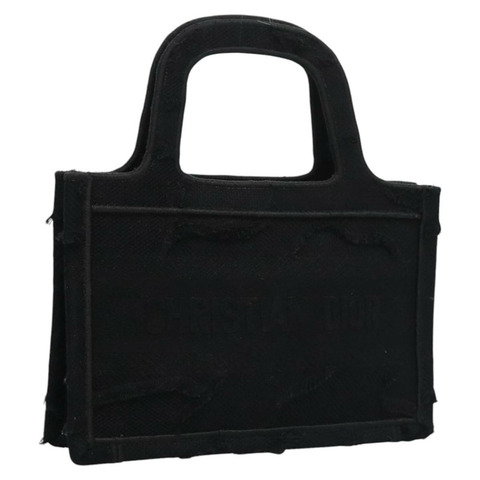 Christian Dior Book Tote 迷你帆布手提包 黑色 正品 102047SAV