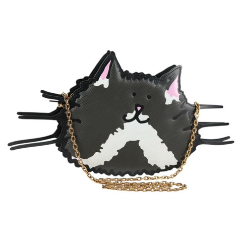 路易威登 Epi Monogram 貓臉手拿包灰色 LV 正品 133624SAM