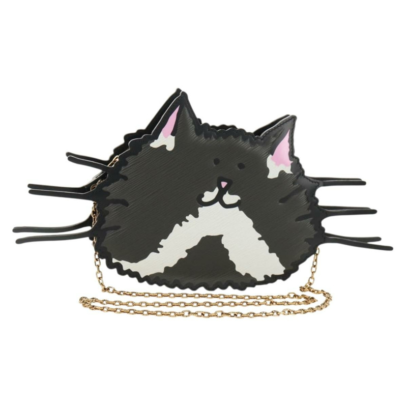 【日本直送】路易威登 Epi 貓臉手拿包 灰色 LV 正品 142442SAM-0