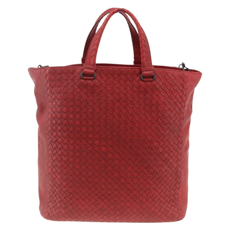 【日本直送】BOTTEGA VENETA INTRECCIATO 皮革雙肩包 紅色 正品 173980A-1