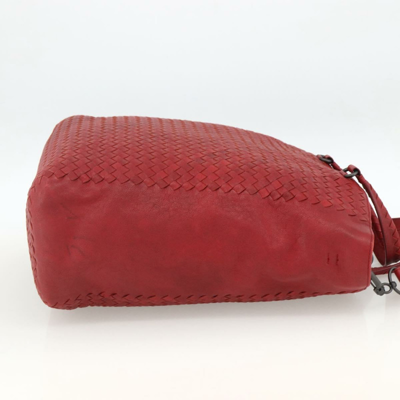 【日本直送】BOTTEGA VENETA INTRECCIATO 皮革雙肩包 紅色 正品 173980A-3