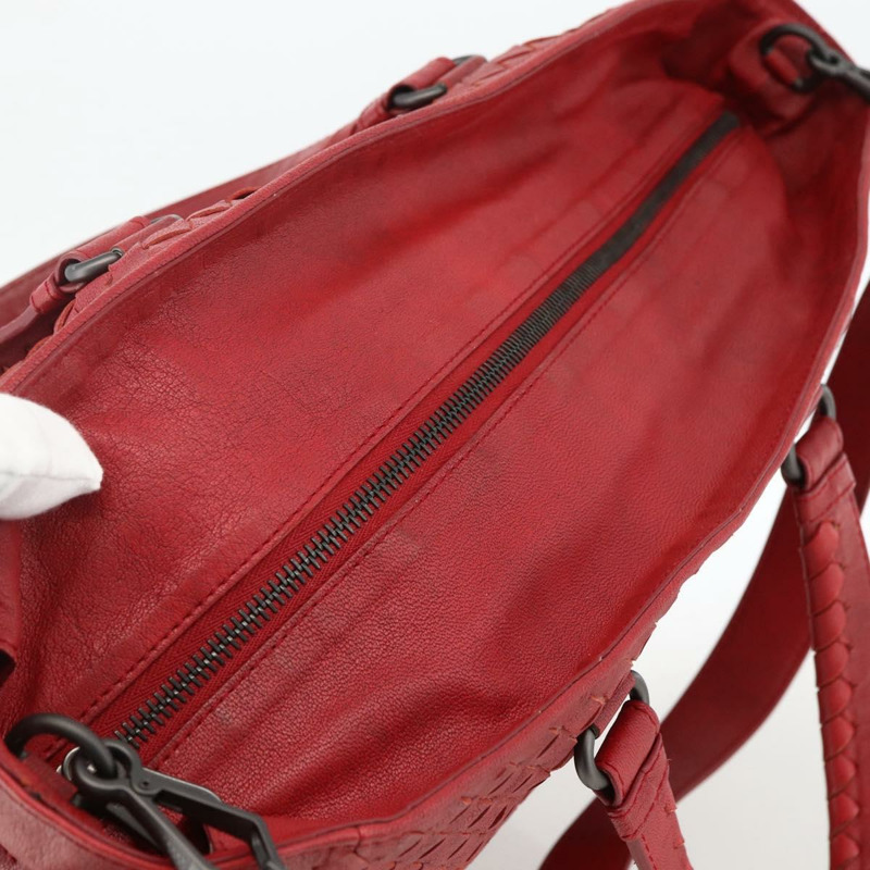 【日本直送】BOTTEGA VENETA INTRECCIATO 皮革雙肩包 紅色 正品 173980A-5