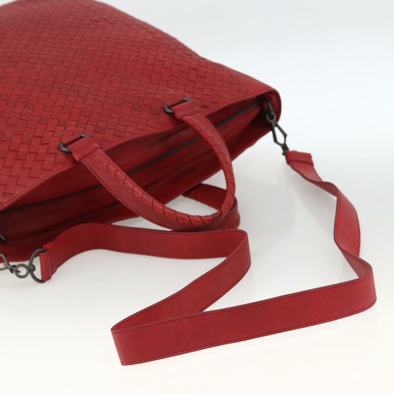 【日本直送】BOTTEGA VENETA INTRECCIATO 皮革雙肩包 紅色 正品 173980A-7