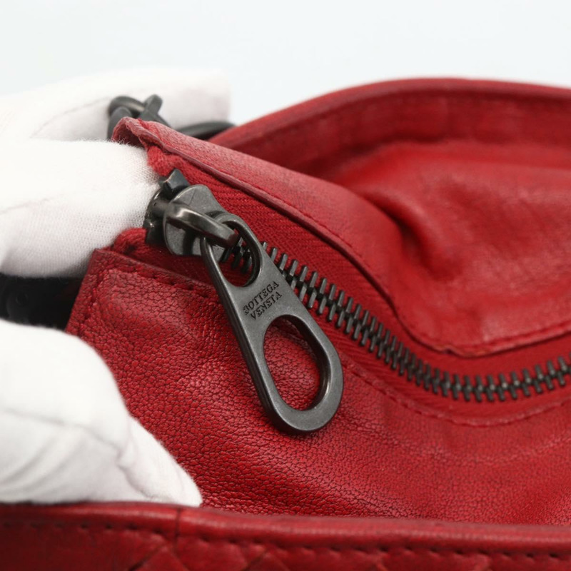 【日本直送】BOTTEGA VENETA INTRECCIATO 皮革雙肩包 紅色 正品 173980A-9