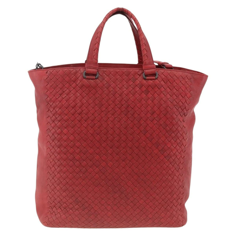 【日本直送】BOTTEGA VENETA INTRECCIATO 皮革雙肩包 紅色 正品 173980A-12