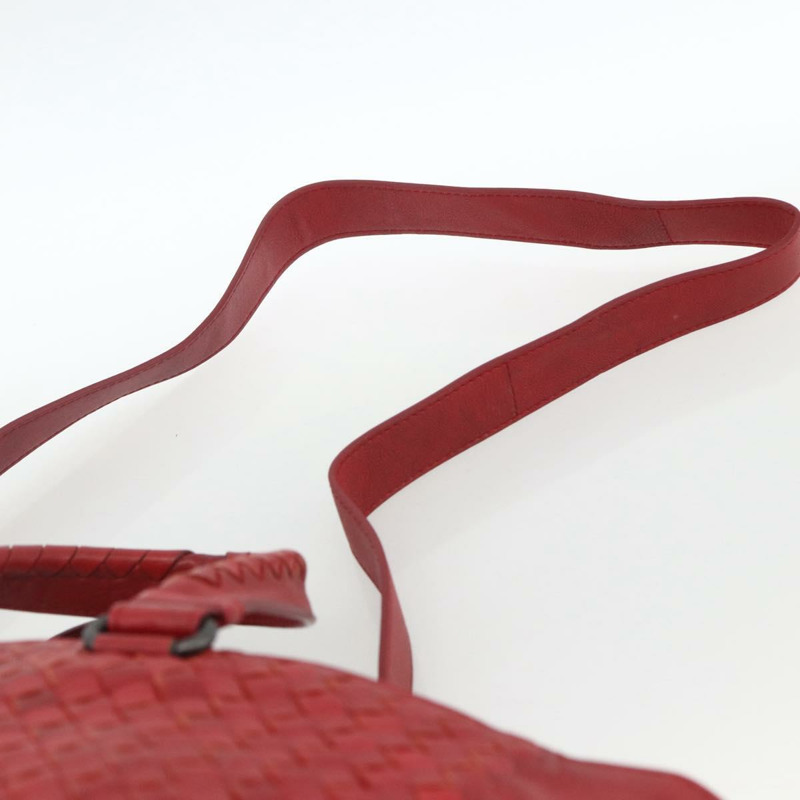 【日本直送】BOTTEGA VENETA INTRECCIATO 皮革雙肩包 紅色 正品 173980A-14