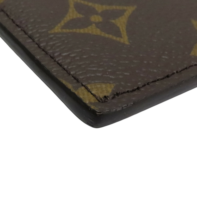 棕色 原花帆布 黑色牛皮 Slim purse 拉鍊長夾 金扣【LOUIS VUITTON LV 路易威登】 M80348-8