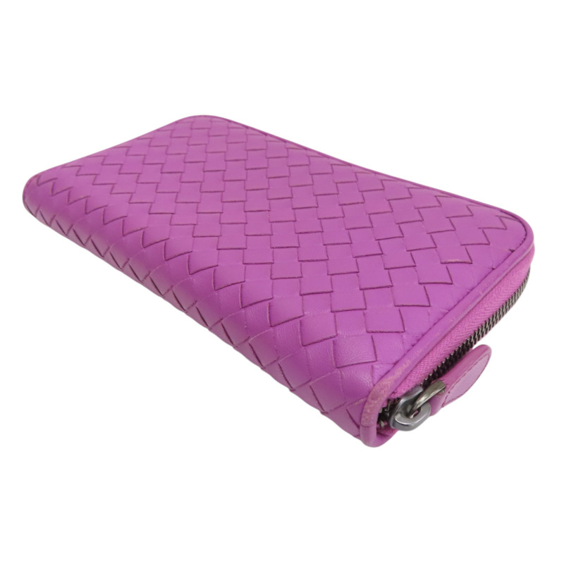 紫色 編織牛皮 拉鍊長夾【BOTTEGA VENETA BV 寶緹嘉】 510643-3