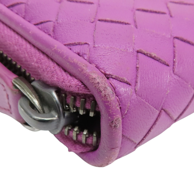 紫色 編織牛皮 拉鍊長夾【BOTTEGA VENETA BV 寶緹嘉】 510643-9