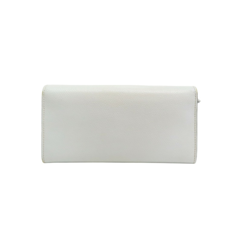 灰色 牛皮 Baguette 小怪獸 鍊帶 扣式長夾【FENDI 芬迪】 8M0365-1