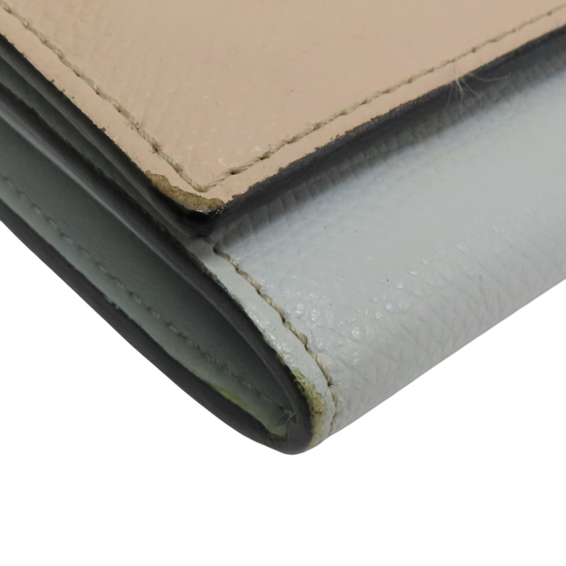 灰色 牛皮 Baguette 小怪獸 鍊帶 扣式長夾【FENDI 芬迪】 8M0365-11