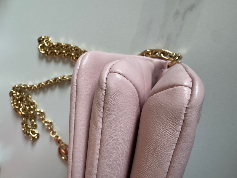 98新 lv 絕版2021 粉色壓紋兩段式鏈子包！-2