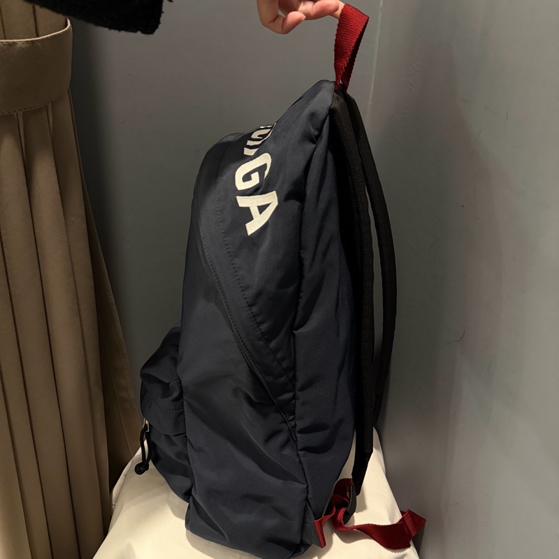 Balenciaga 巴黎世家電繡字母後背包 深藍-4