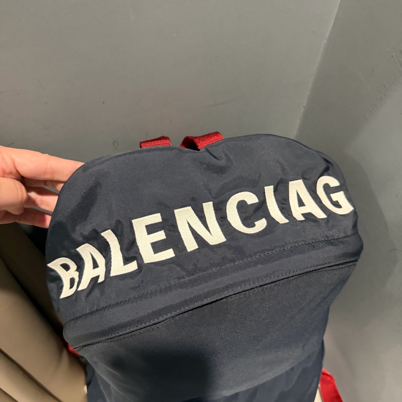 Balenciaga 巴黎世家電繡字母後背包 深藍-35