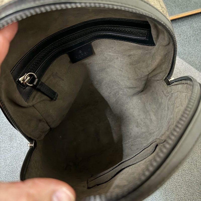 Gucci Supreme 經典雙G印花拼接輕便後背包-7