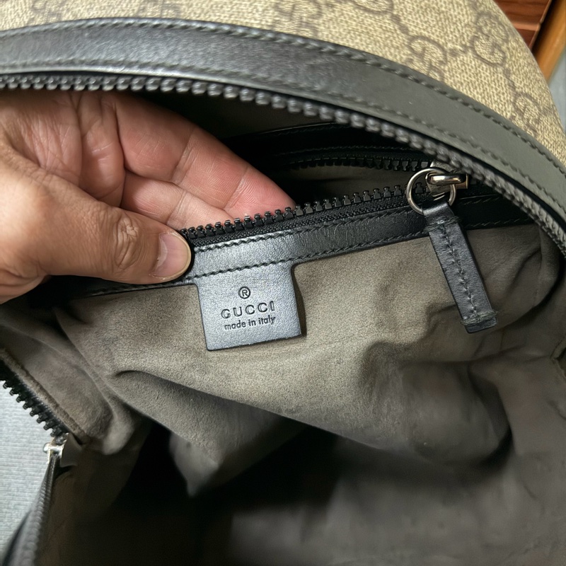 Gucci Supreme 經典雙G印花拼接輕便後背包-9