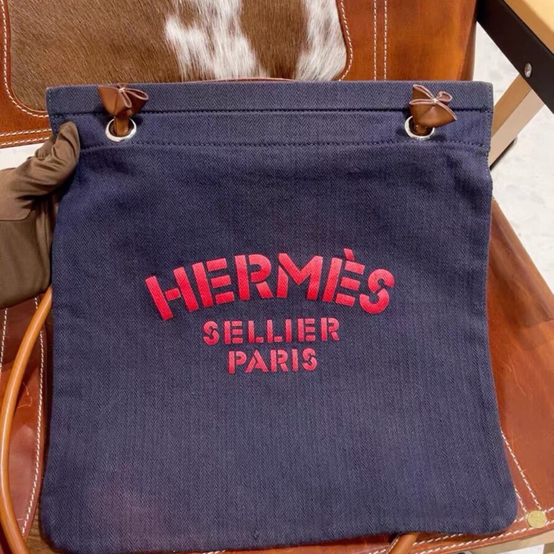 【97新✨入門之選✨全網最低價】Hermes Aline愛馬仕 藍色 帆布袋-1