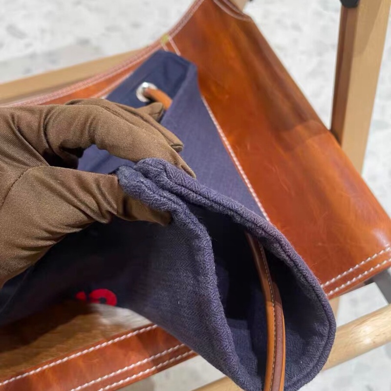 【97新✨入門之選✨全網最低價】Hermes Aline愛馬仕 藍色 帆布袋-6