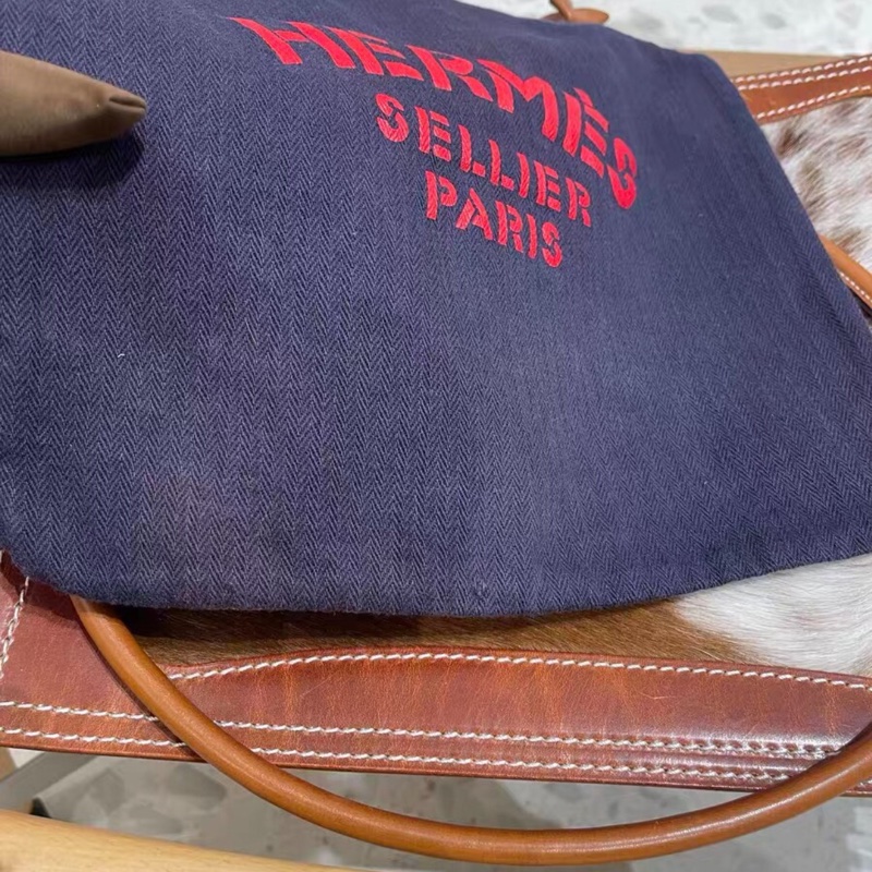 【97新✨入門之選✨全網最低價】Hermes Aline愛馬仕 藍色 帆布袋-8