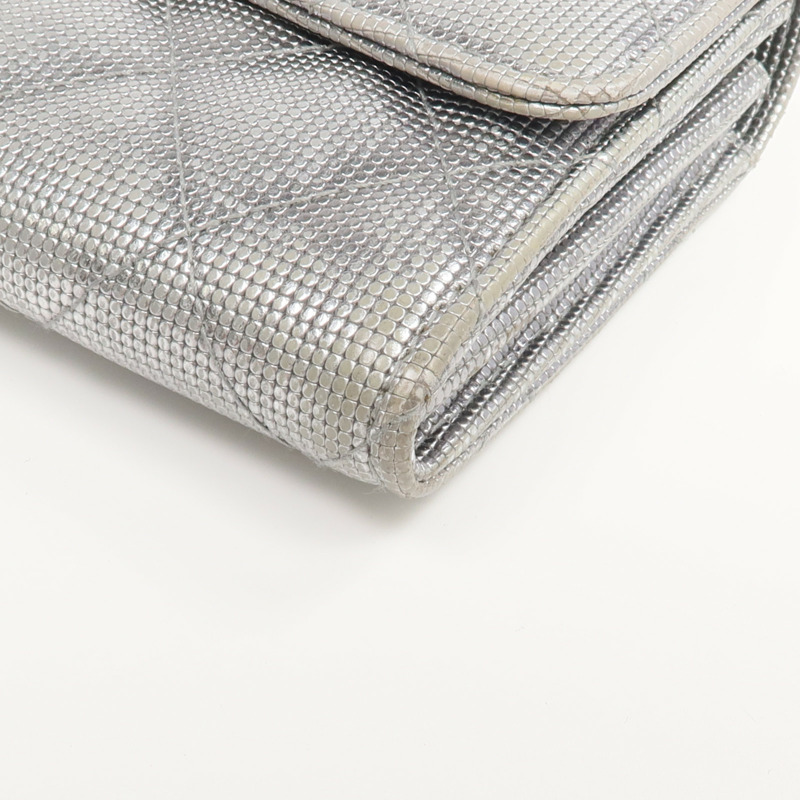 CHANEL 牛皮皮革Long Wallet銀扣長錢包-6