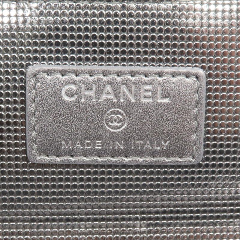 CHANEL 牛皮皮革Long Wallet銀扣長錢包-13