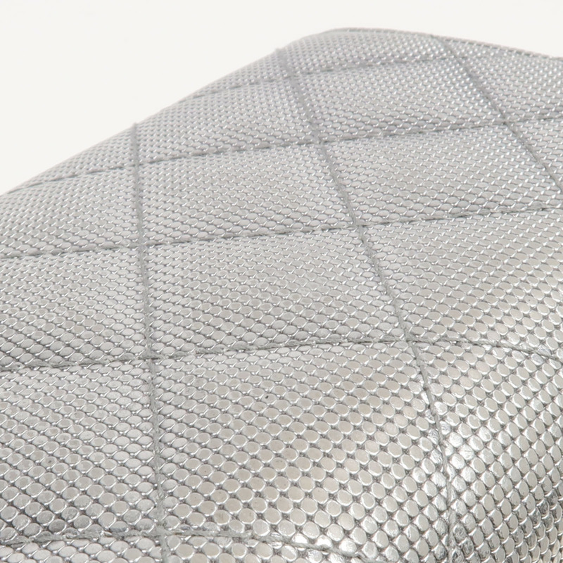 CHANEL 牛皮皮革Long Wallet銀扣長錢包-19