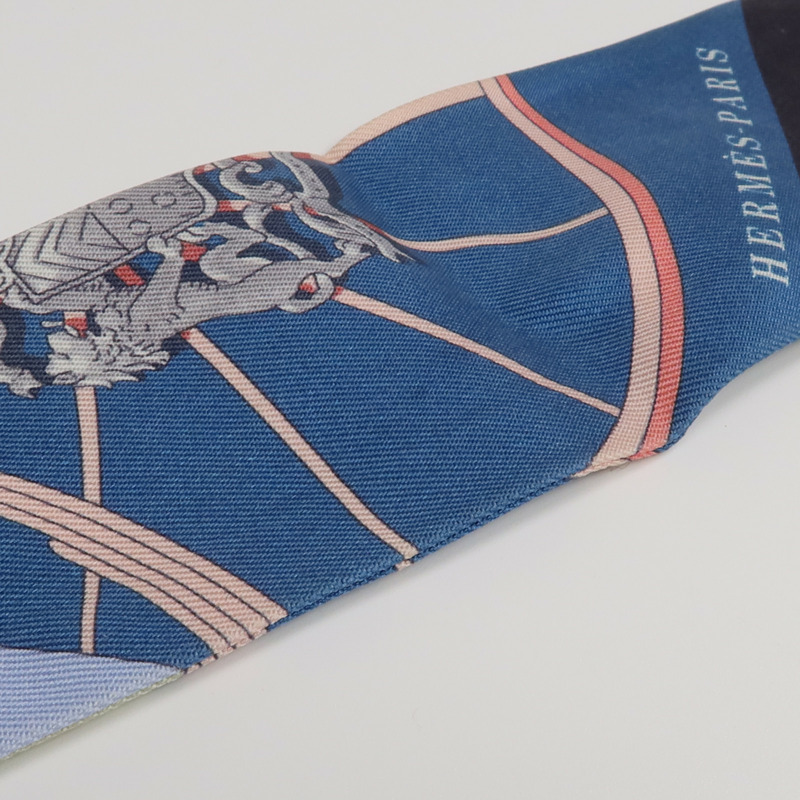 HERMES 絲質Twilly絲巾-9