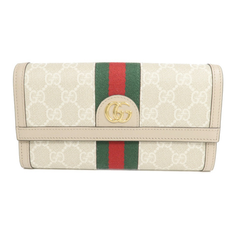 GUCCI 塗層帆布Ophidia GG Continental Wallet金扣長錢包