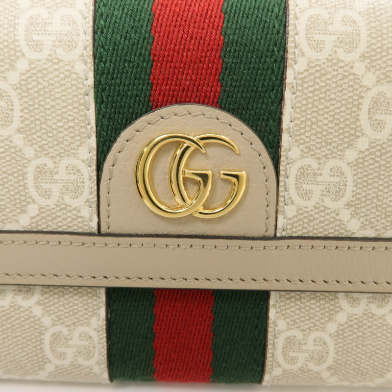 GUCCI 塗層帆布Ophidia GG Continental Wallet金扣長錢包-6