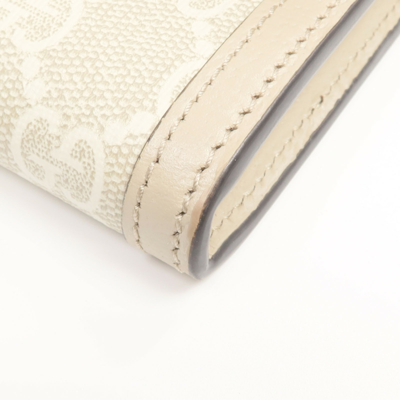 GUCCI 塗層帆布Ophidia GG Continental Wallet金扣長錢包-12