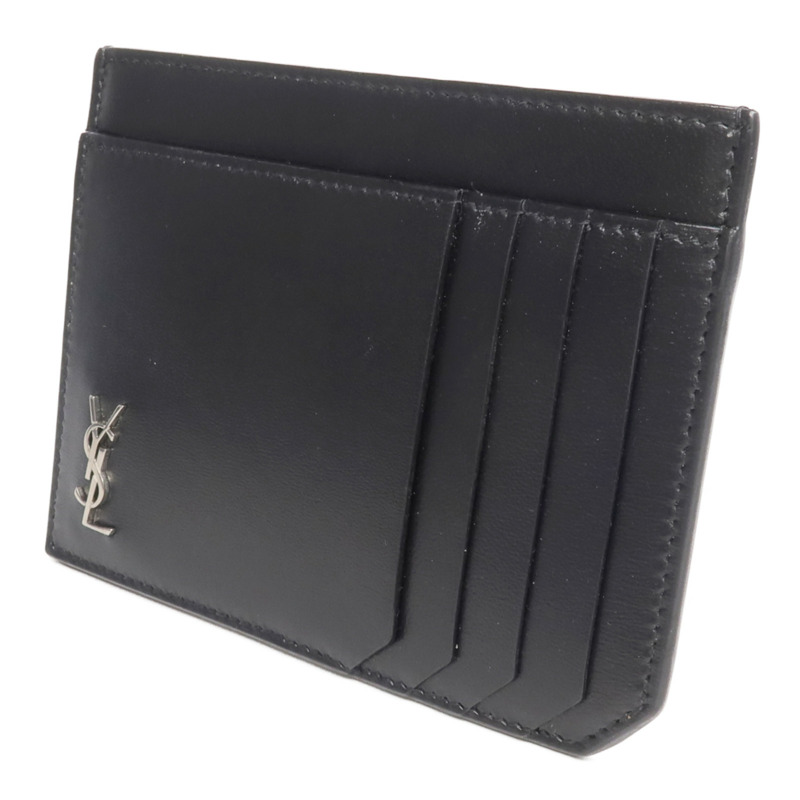 SAINT LAURENT 牛皮皮革Card Case銀扣卡片套-2