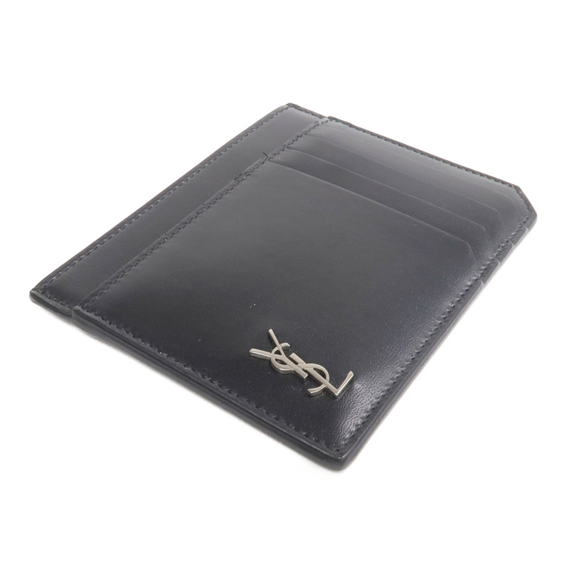 SAINT LAURENT 牛皮皮革Card Case銀扣卡片套-3