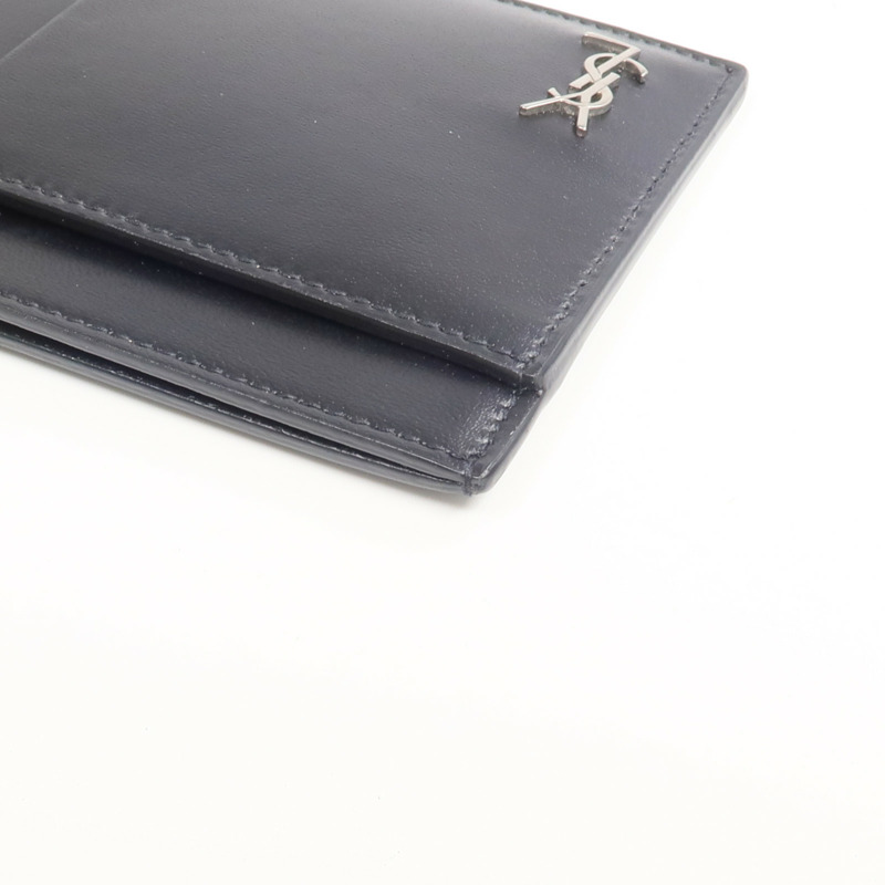 SAINT LAURENT 牛皮皮革Card Case銀扣卡片套-10
