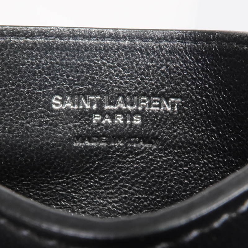 SAINT LAURENT 牛皮皮革Card Case銀扣卡片套-14