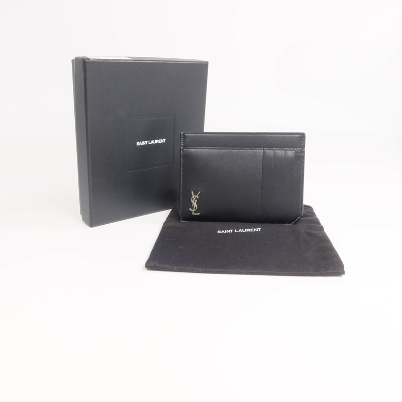 SAINT LAURENT 牛皮皮革Card Case銀扣卡片套-16